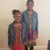Kemani Rivers and Y'Anna Rivers dressed in their African  attire.